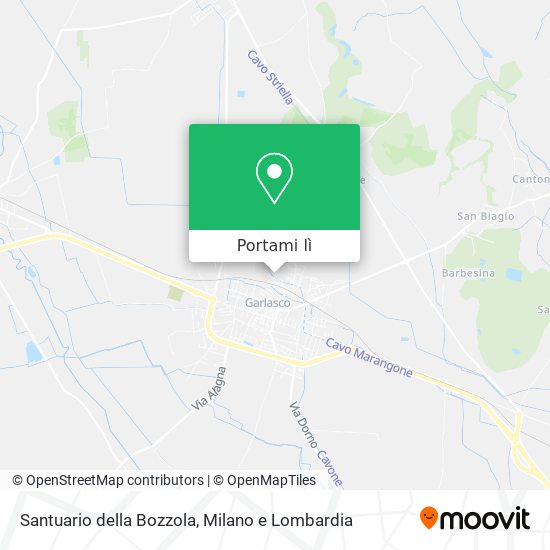 Mappa Santuario della Bozzola