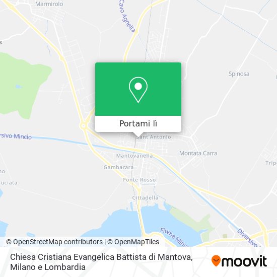 Mappa Chiesa Cristiana Evangelica Battista di Mantova