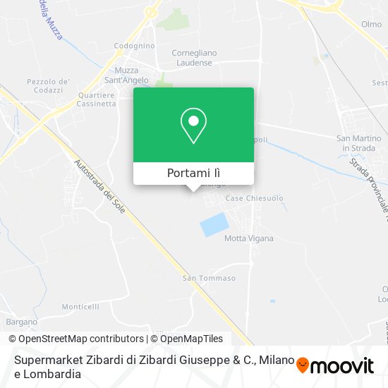Mappa Supermarket Zibardi di Zibardi Giuseppe & C.