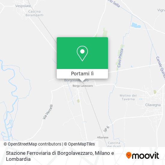 Mappa Stazione Ferroviaria di Borgolavezzaro