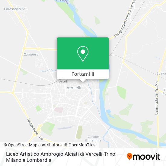 Mappa Liceo Artistico Ambrogio Alciati di Vercelli-Trino