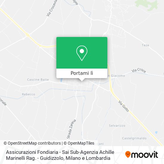 Mappa Assicurazioni Fondiaria - Sai Sub-Agenzia Achille Marinelli Rag. - Guidizzolo