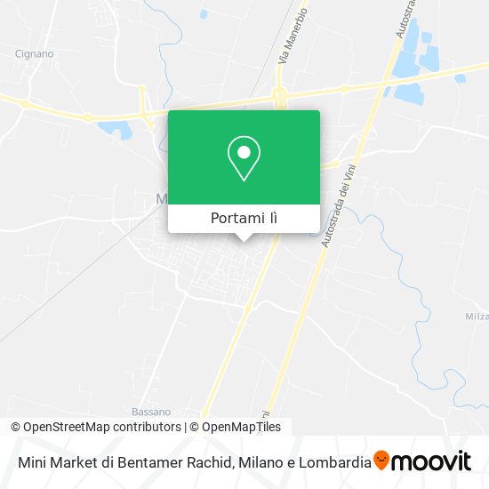Mappa Mini Market di Bentamer Rachid