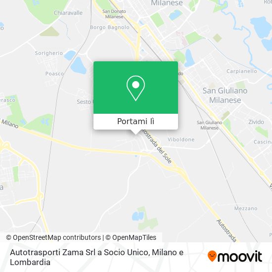Mappa Autotrasporti Zama Srl a Socio Unico