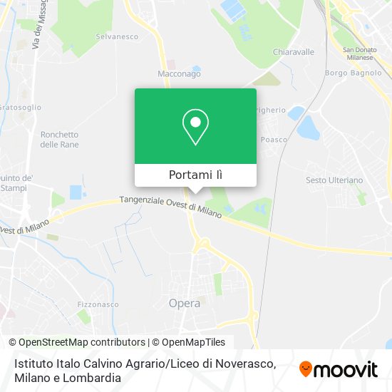 Mappa Istituto Italo Calvino Agrario / Liceo di Noverasco