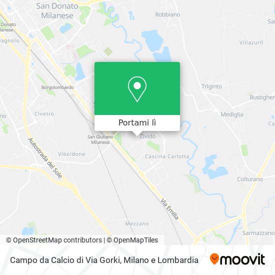 Mappa Campo da Calcio di Via Gorki