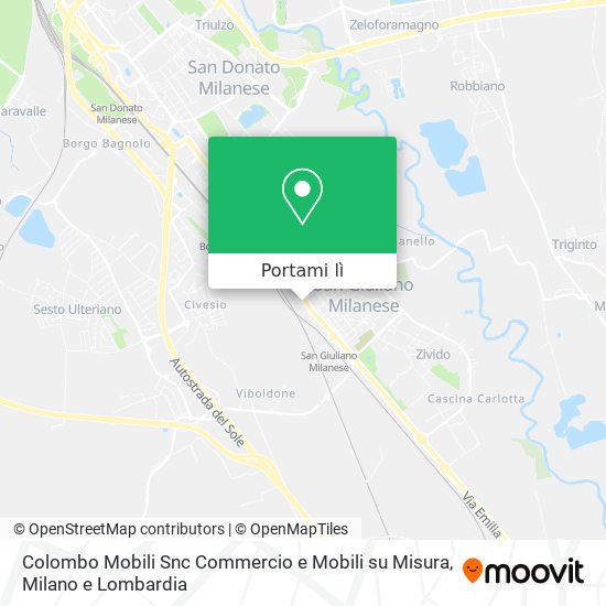 Mappa Colombo Mobili Snc Commercio e Mobili su Misura