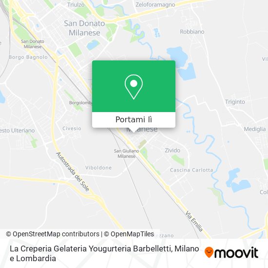 Mappa La Creperia Gelateria Yougurteria Barbelletti