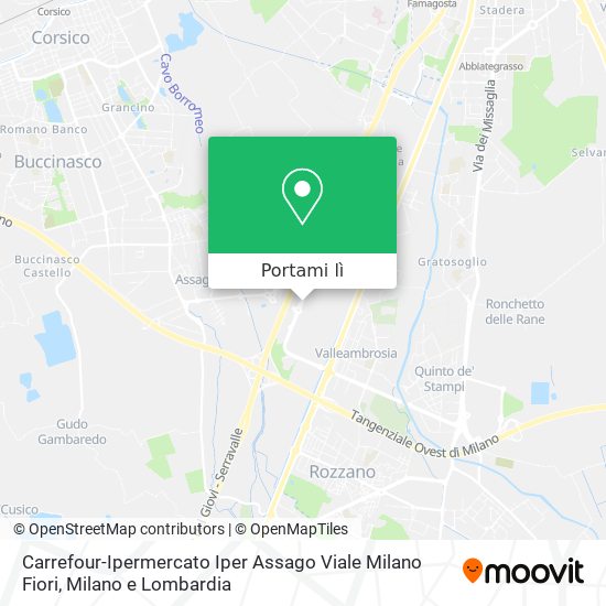Mappa Carrefour-Ipermercato Iper Assago Viale Milano Fiori