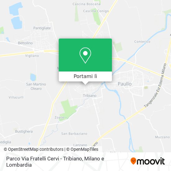 Mappa Parco Via Fratelli Cervi - Tribiano