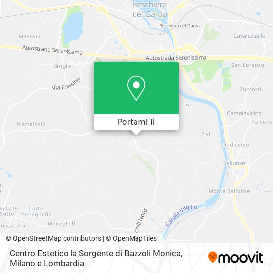 Mappa Centro Estetico la Sorgente di Bazzoli Monica