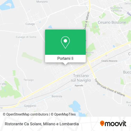 Mappa Ristorante Ca Solare