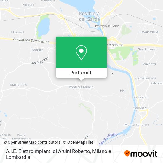 Mappa A.I.E. Elettroimpianti di Aruini Roberto