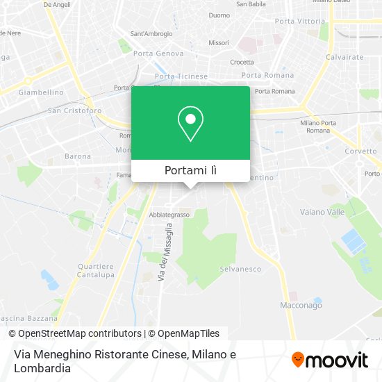 Mappa Via Meneghino Ristorante Cinese
