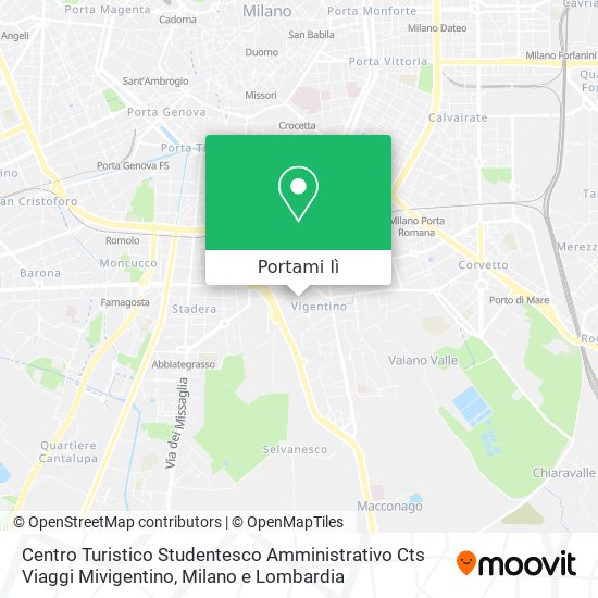 Mappa Centro Turistico Studentesco Amministrativo Cts Viaggi Mivigentino
