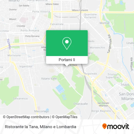 Mappa Ristorante la Tana