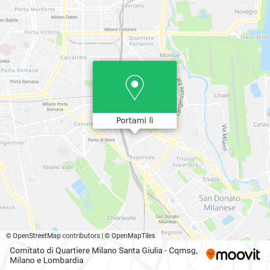 Mappa Comitato di Quartiere Milano Santa Giulia - Cqmsg