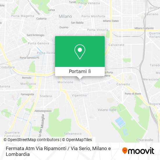 Mappa Fermata Atm Via Ripamonti / Via Serio