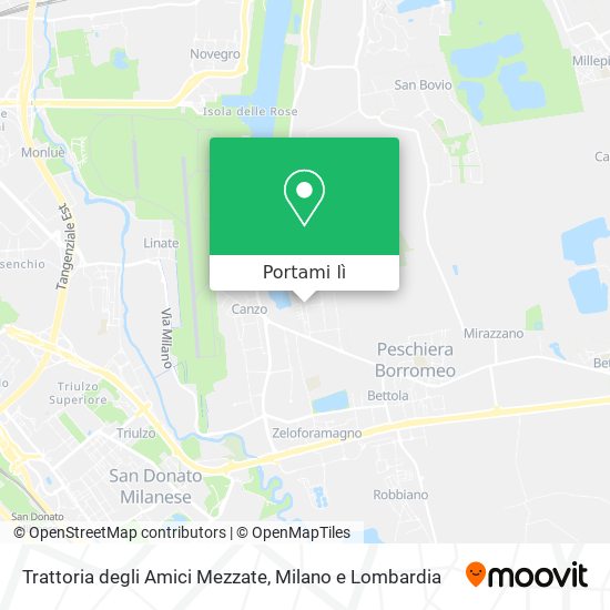 Mappa Trattoria degli Amici Mezzate