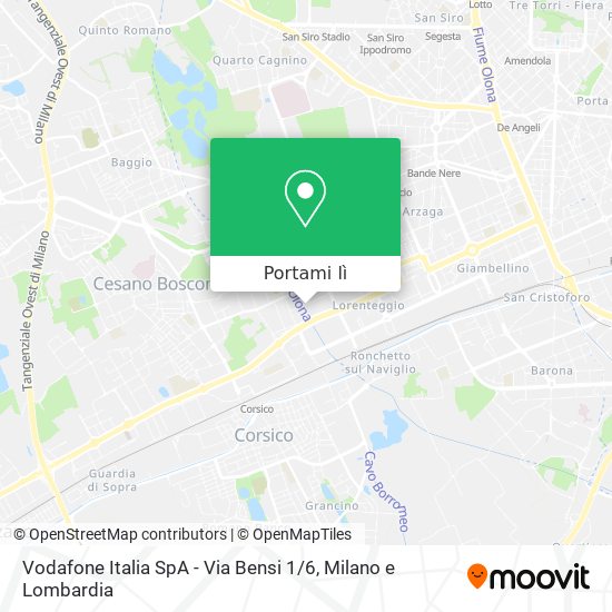 Mappa Vodafone Italia SpA - Via Bensi 1 / 6