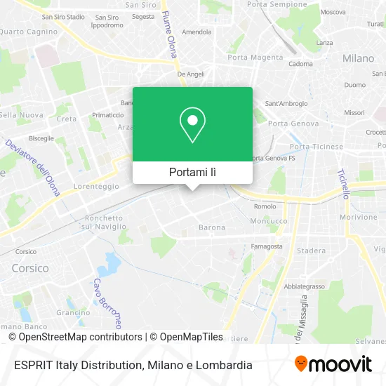 Mappa ESPRIT Italy Distribution