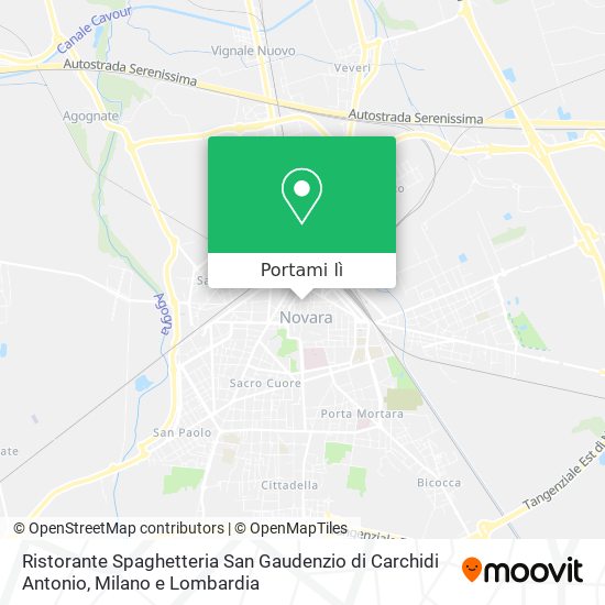 Mappa Ristorante Spaghetteria San Gaudenzio di Carchidi Antonio