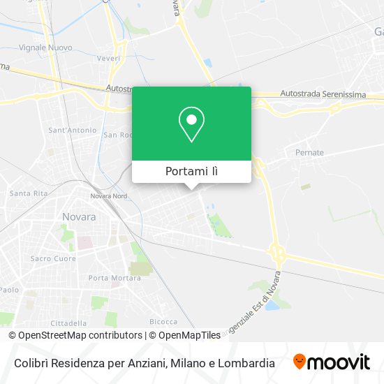 Mappa Colibrì Residenza per Anziani