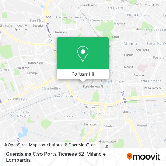 Mappa Guendalina C.so Porta Ticinese 52