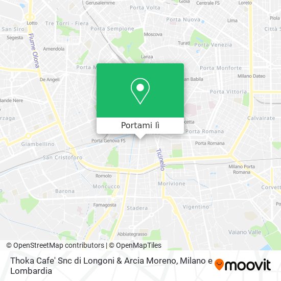 Mappa Thoka Cafe' Snc di Longoni & Arcia Moreno