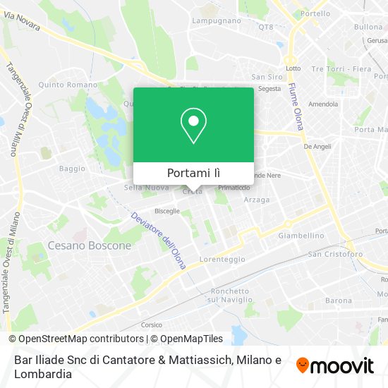 Mappa Bar Iliade Snc di Cantatore & Mattiassich