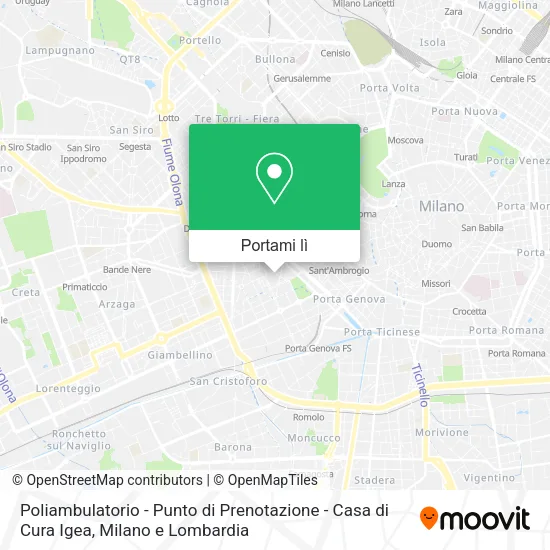 Mappa Poliambulatorio - Punto di Prenotazione - Casa di Cura Igea