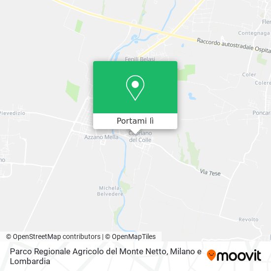 Mappa Parco Regionale Agricolo del Monte Netto