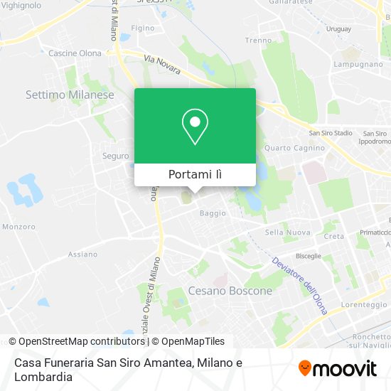 Mappa Casa Funeraria San Siro Amantea