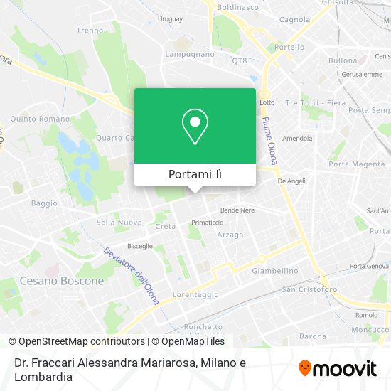 Mappa Dr. Fraccari Alessandra Mariarosa