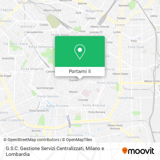 Mappa G.S.C. Gestione Servizi Centralizzati
