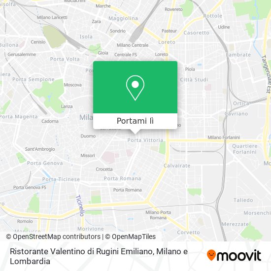 Mappa Ristorante Valentino di Rugini Emiliano