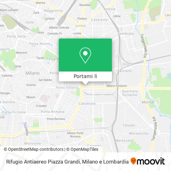 Mappa Rifugio Antiaereo Piazza Grandi
