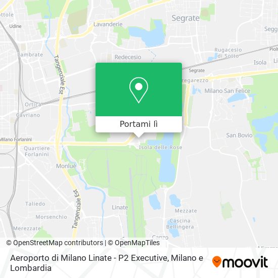 Mappa Aeroporto di Milano Linate - P2 Executive