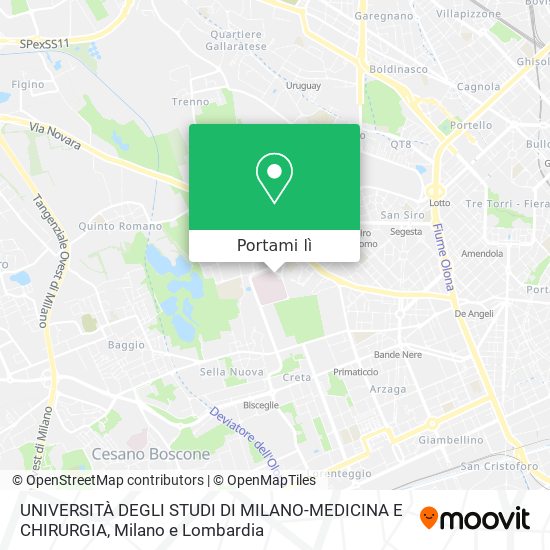 Mappa UNIVERSITÀ DEGLI STUDI DI MILANO-MEDICINA E CHIRURGIA