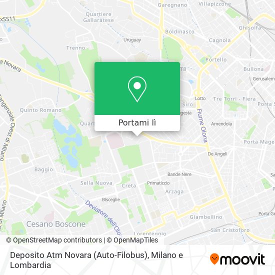 Mappa Deposito Atm Novara (Auto-Filobus)