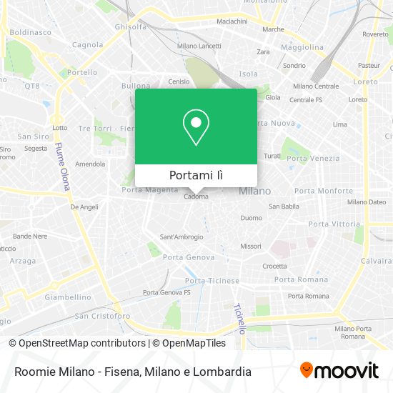 Mappa Roomie Milano - Fisena