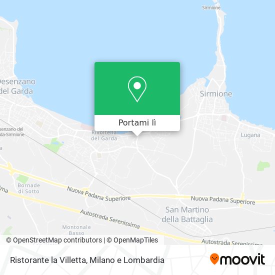 Mappa Ristorante la Villetta