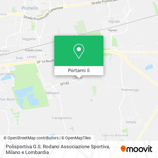 Mappa Polisportiva G.S. Rodano Associazione Sportiva