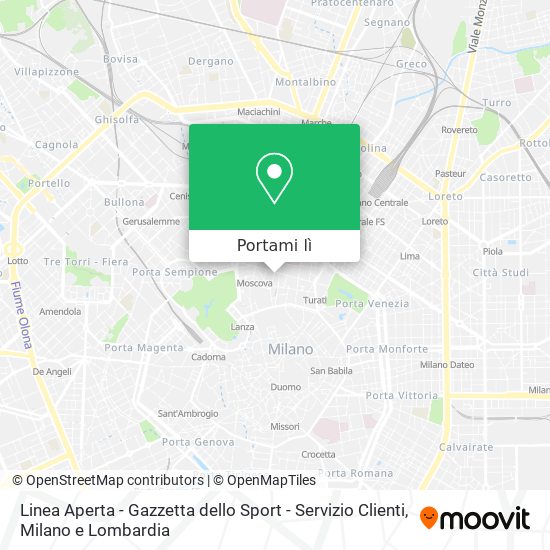 Mappa Linea Aperta - Gazzetta dello Sport - Servizio Clienti