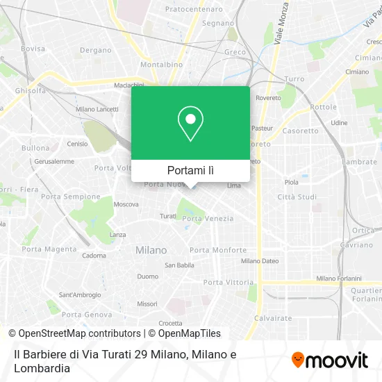 Mappa Il Barbiere di Via Turati 29 Milano