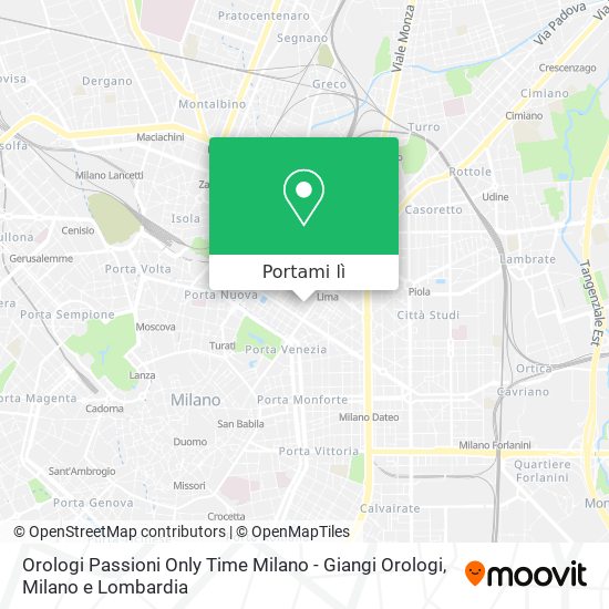 Mappa Orologi Passioni Only Time Milano - Giangi Orologi