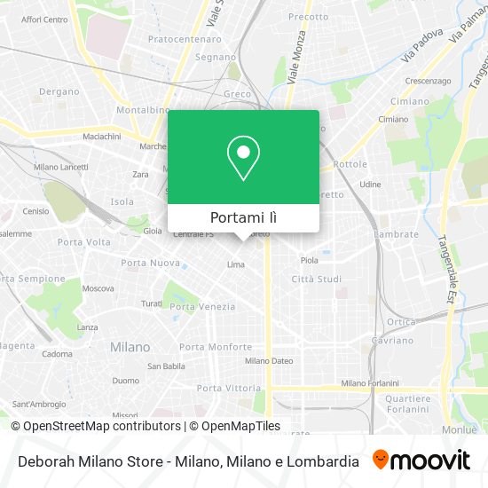 Mappa Deborah Milano Store - Milano