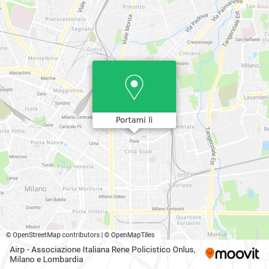 Mappa Airp - Associazione Italiana Rene Policistico Onlus