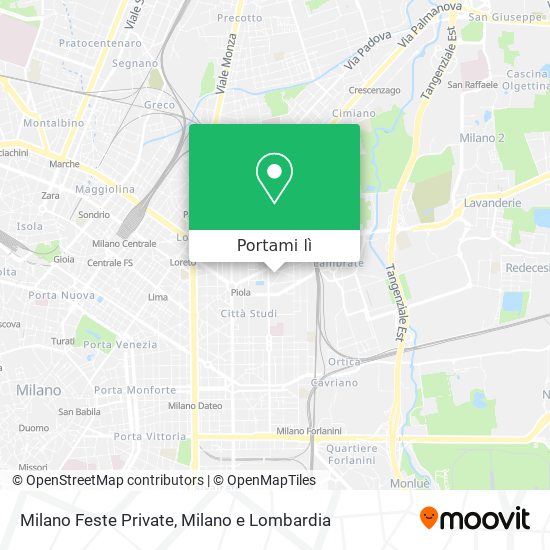 Mappa Milano Feste Private