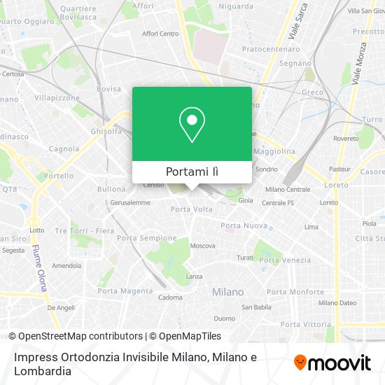 Mappa Impress Ortodonzia Invisibile Milano